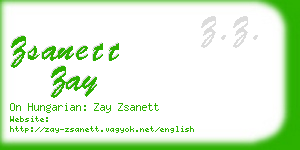 zsanett zay business card